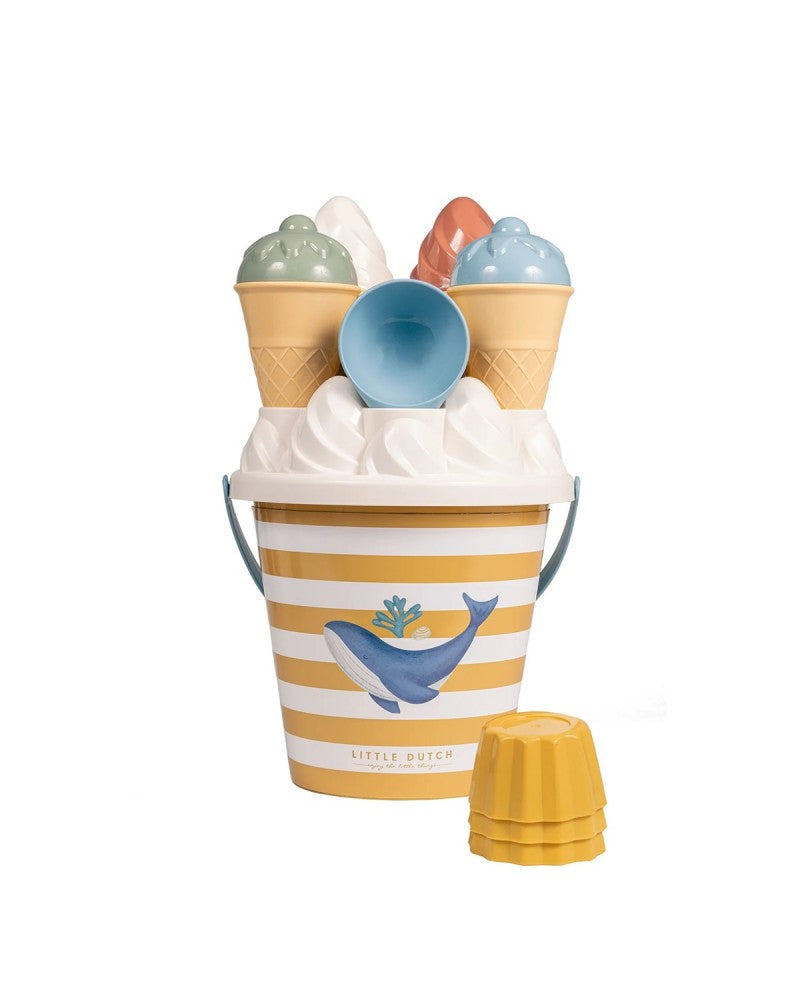 Set da spiaggia gelati e cupcake Righe