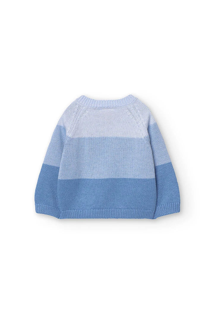 Maglione in tricot per bambino in colore blu